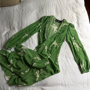 Realisation Par Green Floral Dress